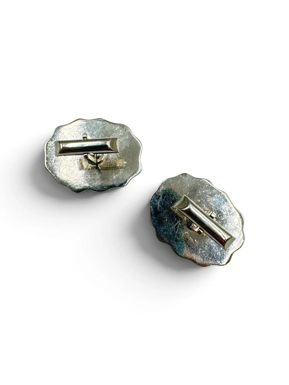 Vintage Swank Caveman Cavewoman Stone Age Novelty Funny Cufflinks